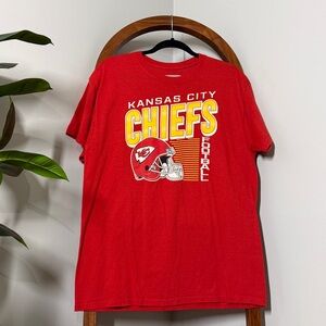 NFL LARGE Red KC Kansas City Chiefs Short Sleeve Tee Shirt